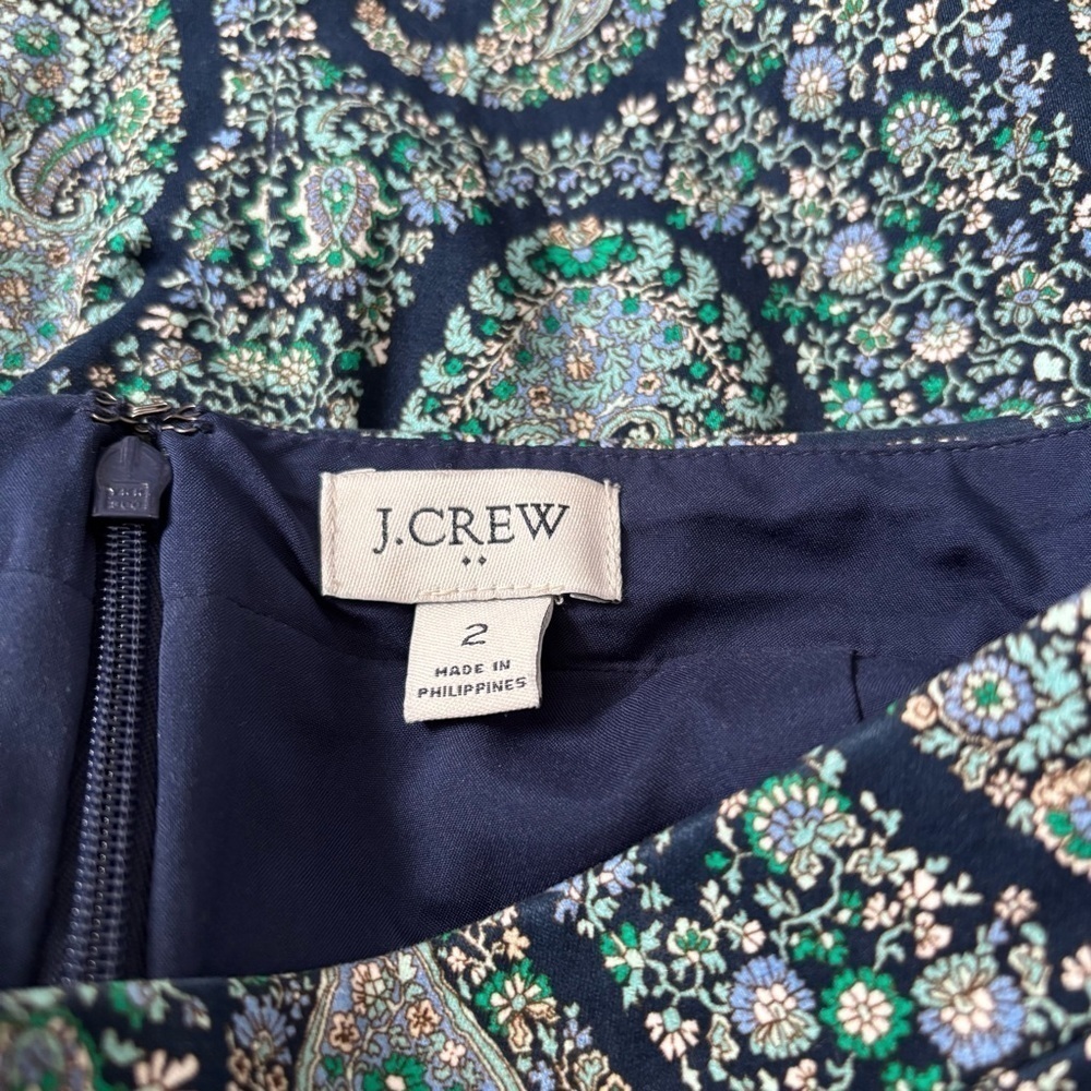 J. Crew Women's Size 2 Multicolor Paisley Printed Pencil Skirt - Picture 4 of 7